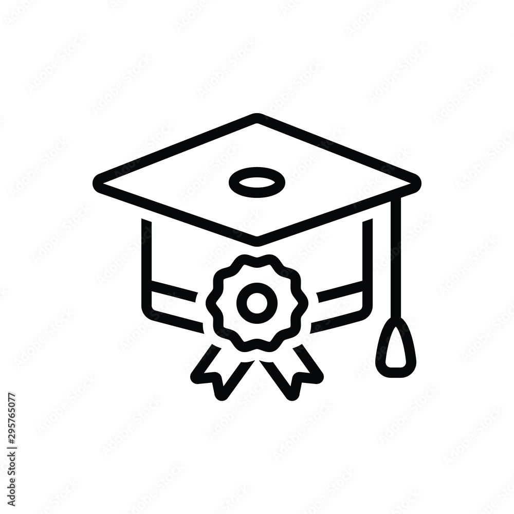 Black line icon for scholarship Black line icon for scholarship