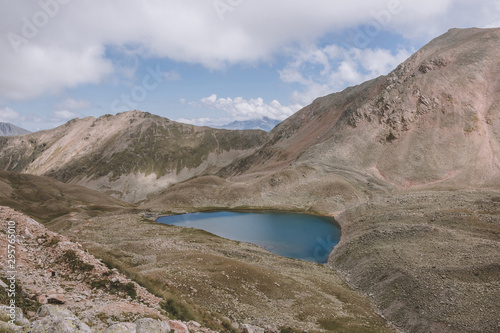 Panorama of lake scenes in mountains, national park Dombay, Caucasus © TravelFlow