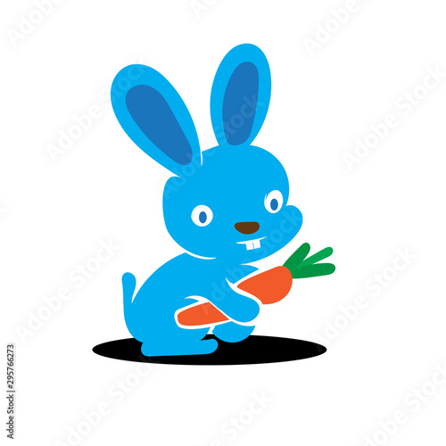 Bunny and Carrot Icon logo designs