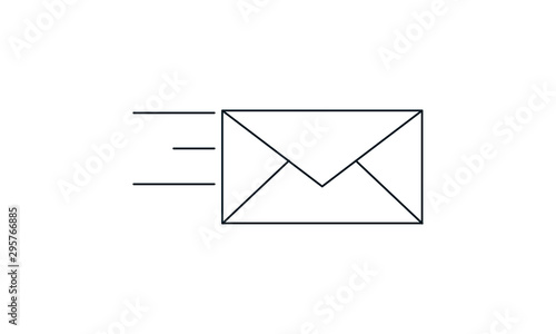 Send mail icon for email and communication concepts