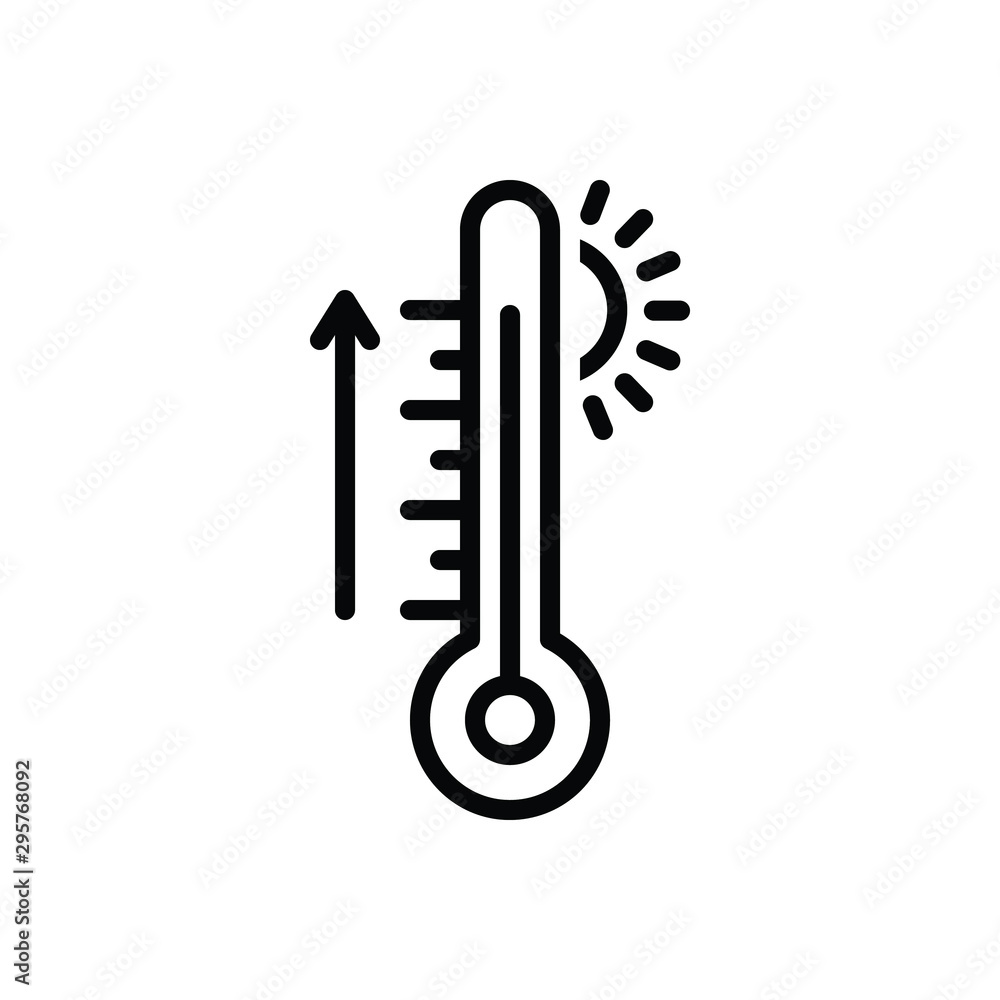 Black line icon for heat Black line icon for heat