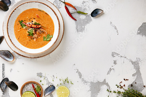 Photos Top view of Hot Chili Tom Yum or Tom Yam