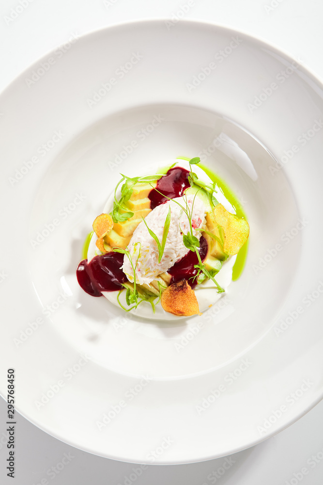 Avocado salad with truffle and crab Avocado salad with truffle and crab