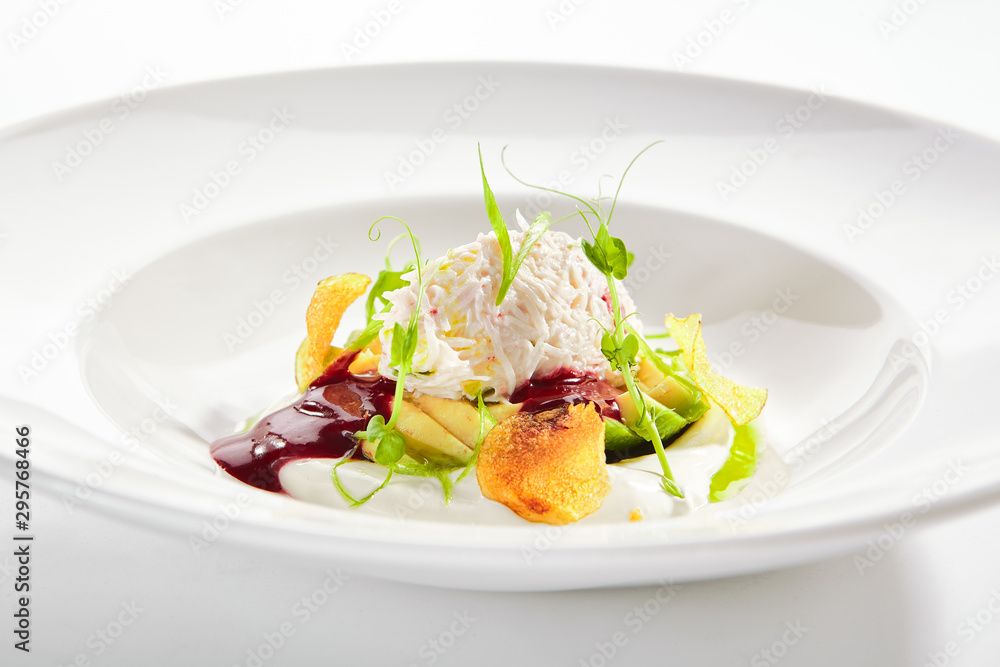 Avocado salad with truffle and crab Avocado salad with truffle and crab