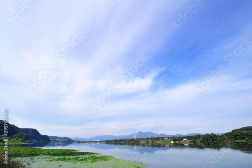  Blue sky and landscape