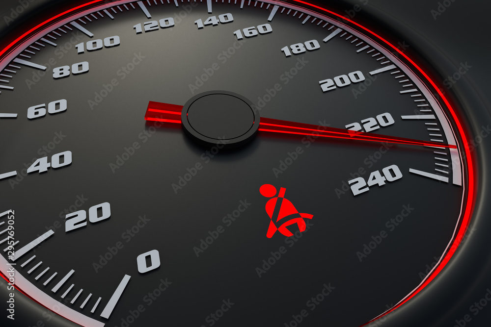 Seat belt reminder light on car dashboard Seat belt reminder light on car dashboard