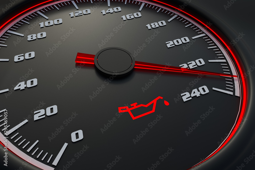 Engine oil pressure light on car dashboard Engine oil pressure light on car dashboard