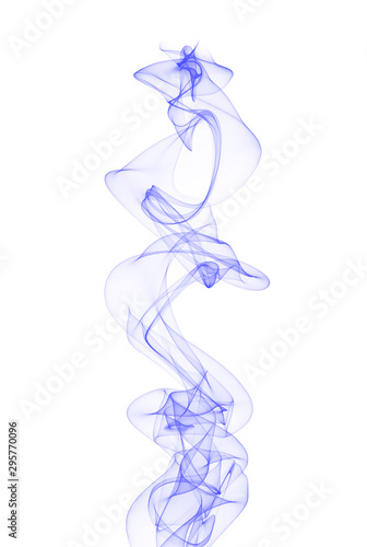 Blue cigar smoke texture. Abstract smoke brush