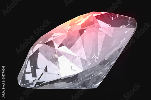 Beautiful diamond jewel on black background