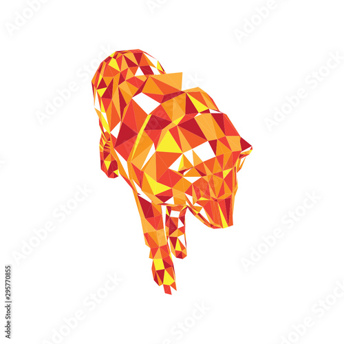 Abstract Diamond Lion isolated images