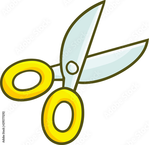 Cute and funny small yellow scissor for your stationary equipment