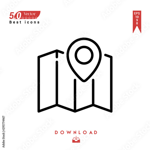 Outline position Icon. position icon vector isolated on white background. Graphic design, material-design, Best sellerr icons, mobile application, UI / UX design, EPS 10 format vector