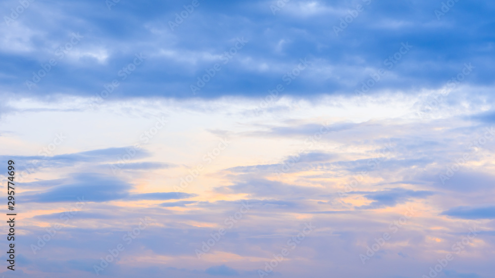 Dramatic Twilight Clouds with Blue Sky Backgrounds
