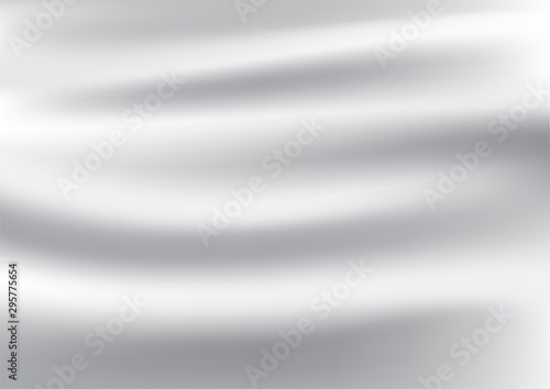 Abstract wrinkles of white satin and silk fabrics background and texture in vector design.
