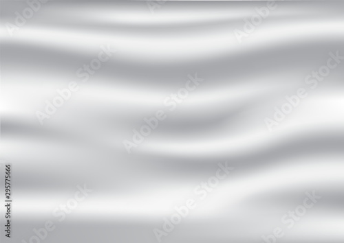 Abstract wrinkles of white satin and silk  fabrics background and texture in vector design.