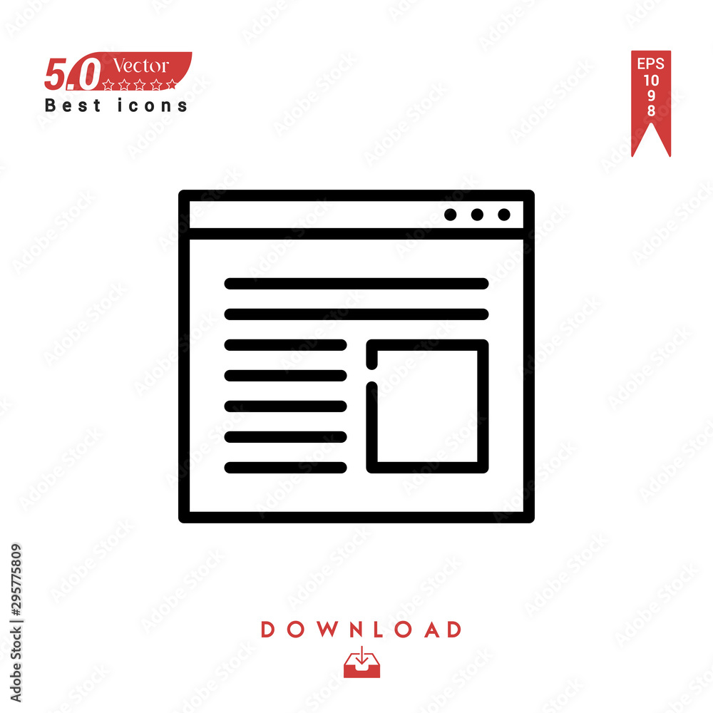 Outline browser vector isolated on white background. Graphic design, material-design, Best sellerr icons, mobile application, UI / UX design, EPS 10 format vector Outline browser vector isolated on white background. Graphic design, material-design, Best sellerr icons, mobile application, UI / UX design, EPS 10 format vector
