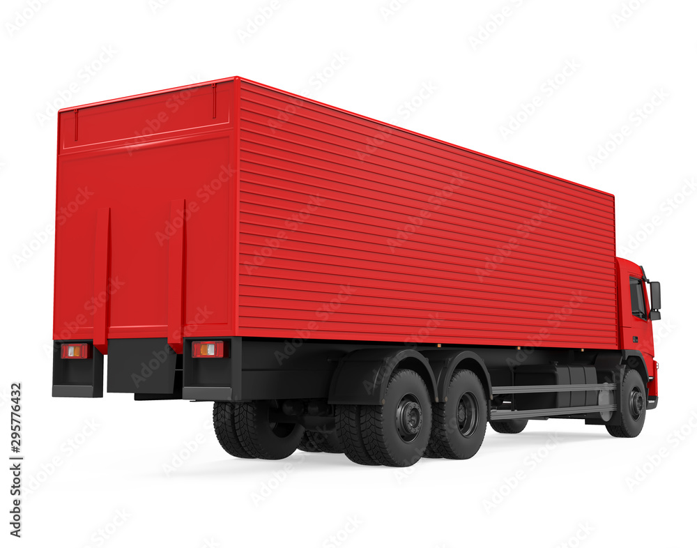 Red Delivery Truck Isolated Red Delivery Truck Isolated