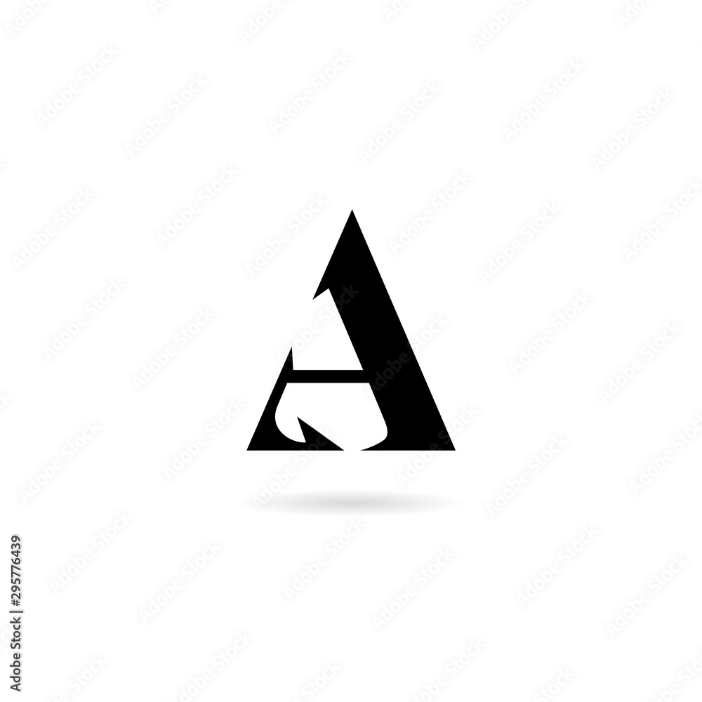 Fototapeta premium A letter logo, A letter logo design illustration template