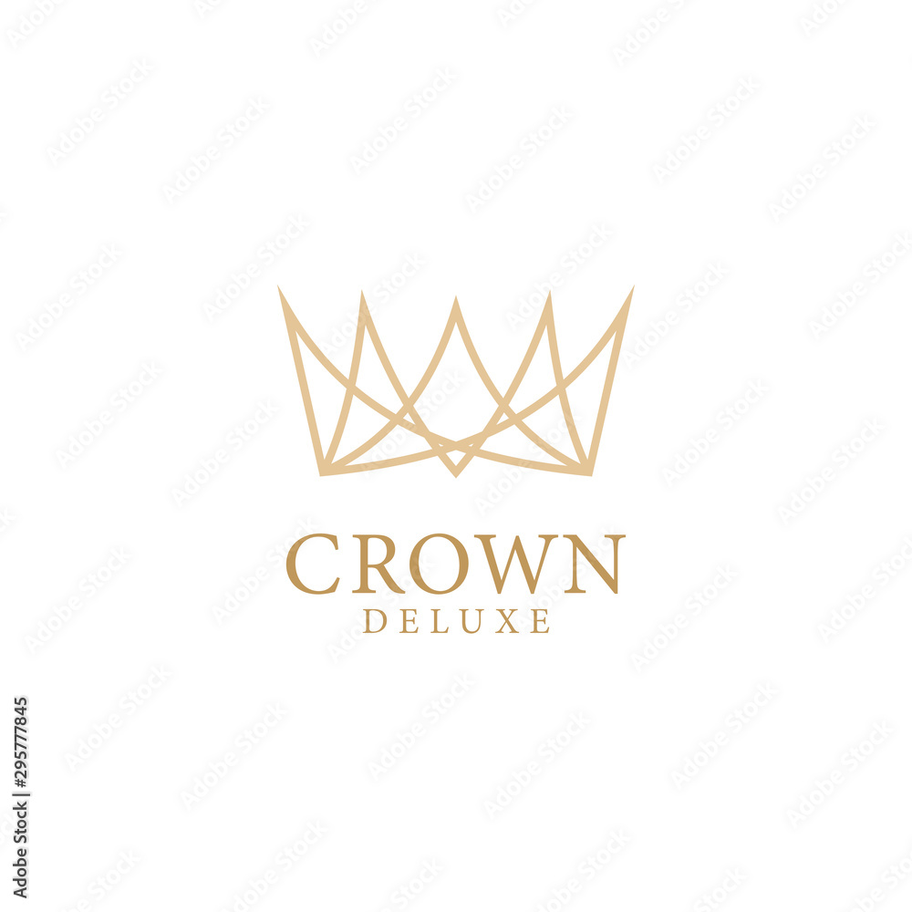 Fototapeta premium Royal crowns delux. Quality Crown icons. line crown symbol. Vector illustration