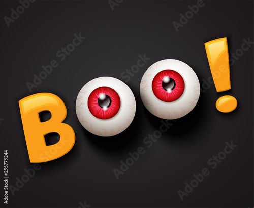 Happy Halloween boo background. Vector