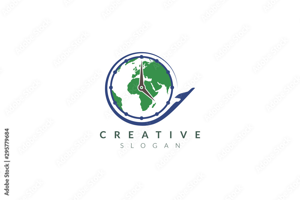 Vector design of combined plane and clock shape. Minimalist and simple illustration design, flat logo style, modern icon and symbol. Vector design of combined plane and clock shape. Minimalist and simple illustration design, flat logo style, modern icon and symbol.
