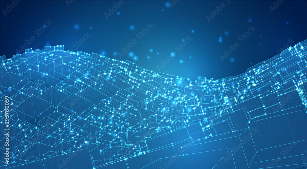 custom made wallpaper toronto digitalvector geometric background. abstract square shapes and bends