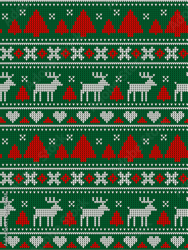 Knitted Christmas and New Year pattern