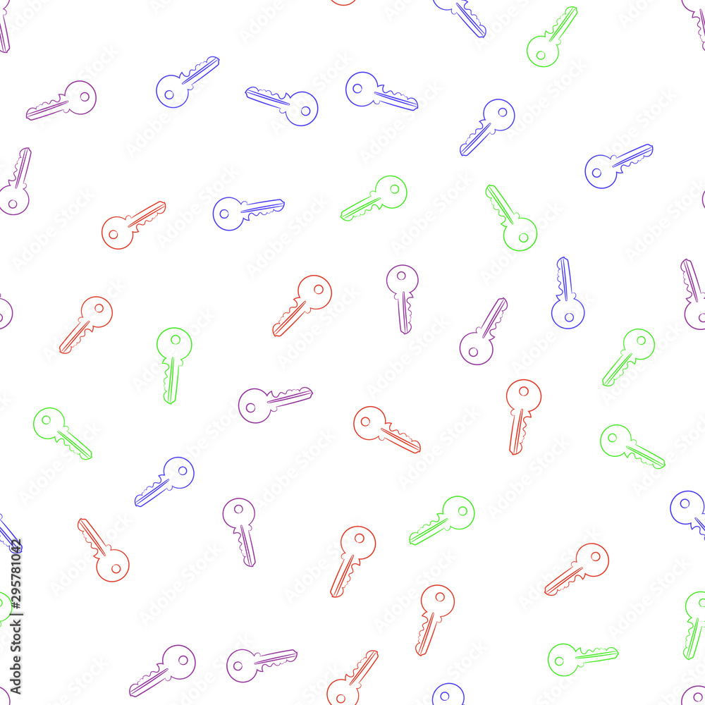 Seamless vector pattern with Keys. Texture for textile, wallpaper and backdrop Seamless vector pattern with Keys. Texture for textile, wallpaper and backdrop