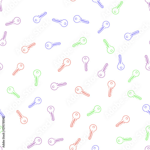 Seamless vector pattern with Keys. Texture for textile, wallpaper and backdrop