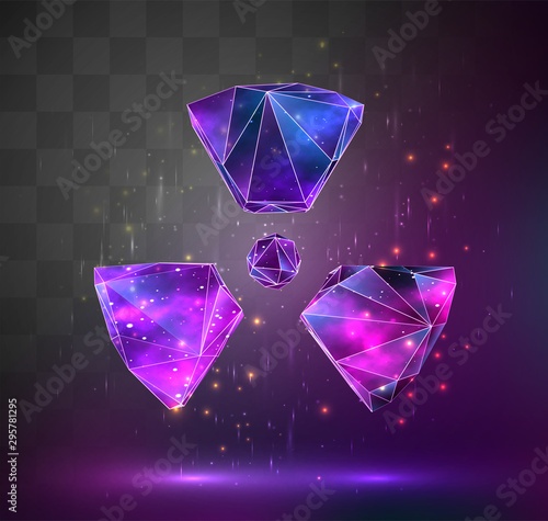 vector 3d object on square mosaic background. space as an idea