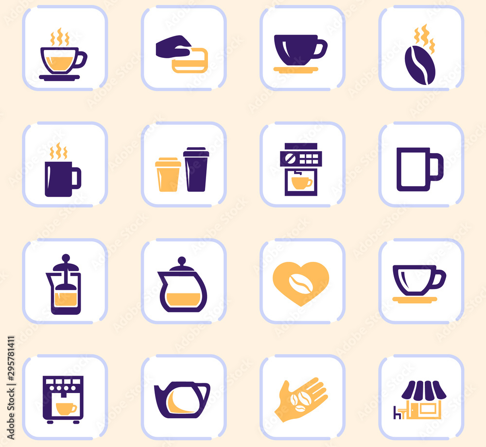 Coffee icons set Coffee icons set