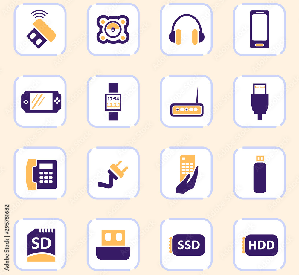 Devices icons set Devices icons set