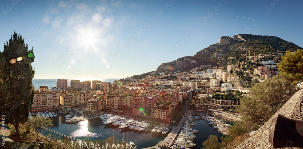 Panoramic Landscape of Port de Fontvieille, Monaco
