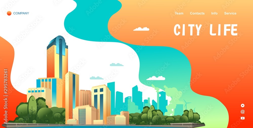 Abstract city banner