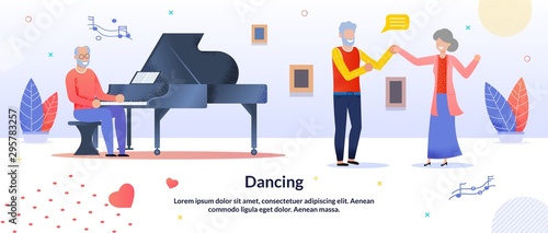 Dancing Party for Elderly People Friends Poster