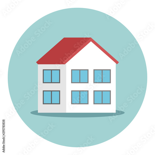 Residential building icon. Home symbol. Vector.