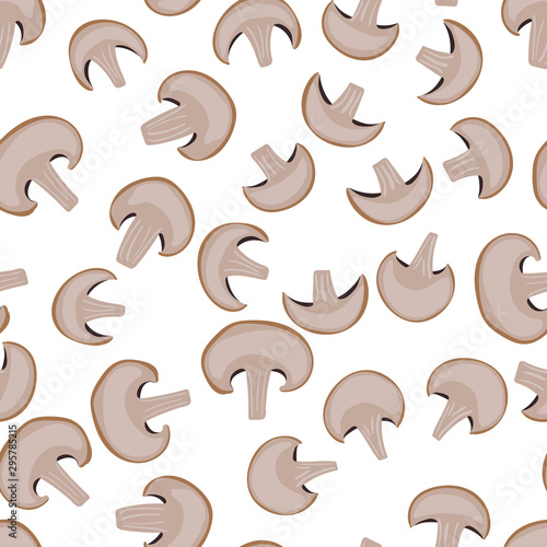 Mushroom seamless pattern background.