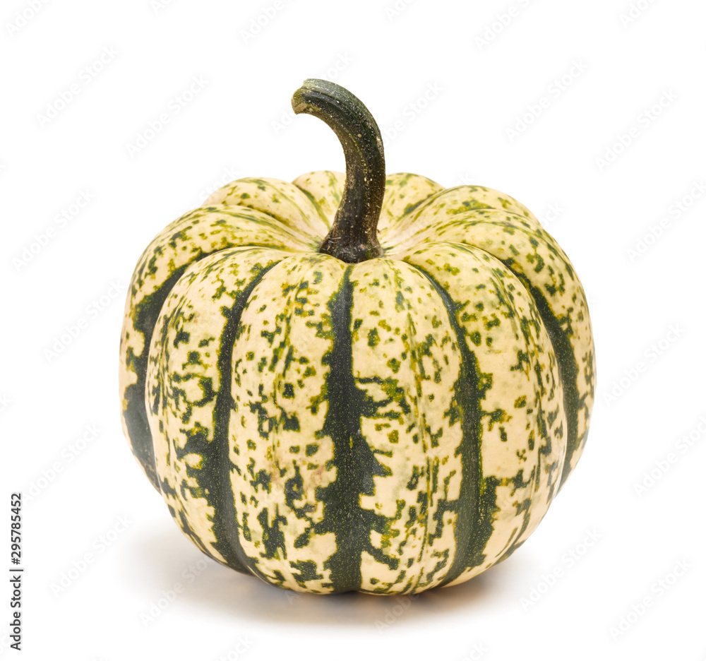Organic sweet dumpling pumpkin isolated on white background Organic sweet dumpling pumpkin isolated on white background