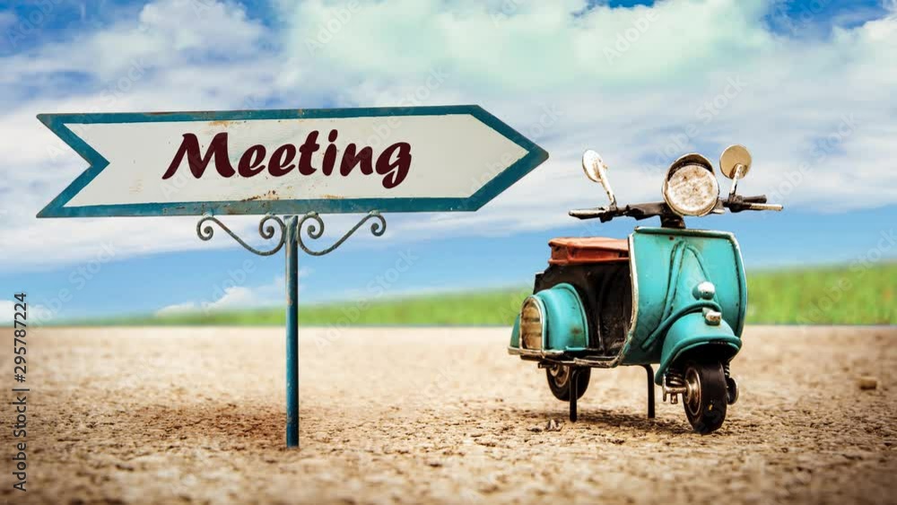 Street Sign the Way to Meeting Street Sign the Way to Meeting