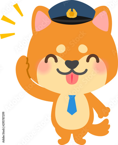 かわいい犬のおまわりさん