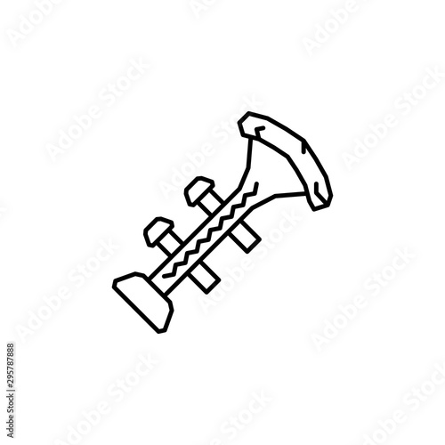 Trumpet  musical instrument icon. Element of Dia de muertos icon