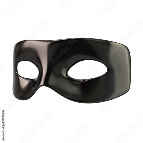 Blank black mask 3d illustration