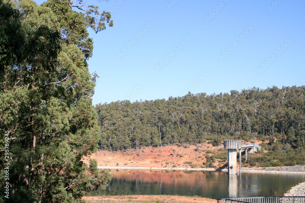 South Dandelup Dam, spillway and surrounding bushland South Dandelup Dam, spillway and surrounding bushland