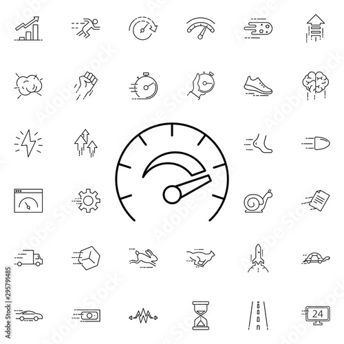 Maximum speedometer indicators icon. Universal set of speed for website design and development, app development