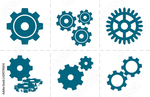 Gears icon set