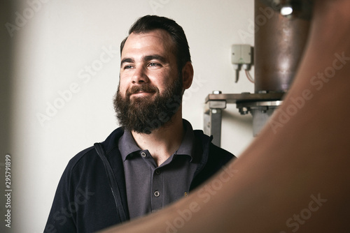 Man working at a distillery 