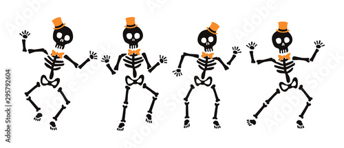 Set of Skeletons for Halloween