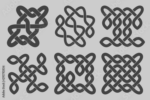 Celtic knot set. Abstract o...