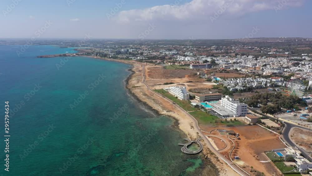 Aerial view of the Ayia Napa resort town, Cyprus Aerial view of the Ayia Napa resort town, Cyprus
