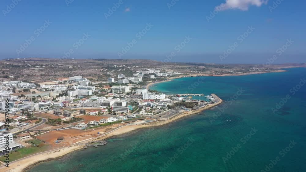 Aerial view of the Ayia Napa resort town, Cyprus Aerial view of the Ayia Napa resort town, Cyprus